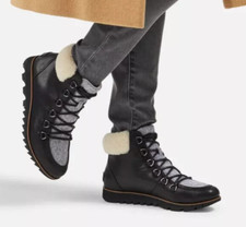 SOREL Women 7.5 Harlow Lace up Cozy Boot Waterproof Leather Ankle Booties NEW