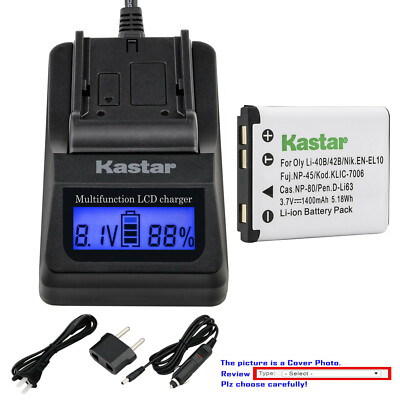Kastar Battery Lcd Fast Charger For Casio Np 80 80l Casio Exilim Qv R300 Camera Ebay