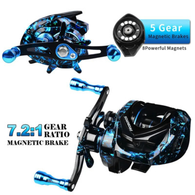 Angelrolle, Baitcast Vhb120, 3 + 1BB, Casting Rolle, SALE