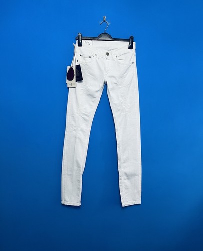 Dondup Meese Italy Logo Designer Authentic White Jeans W26 L33 UK 8 New RRP £240 - Picture 2 of 12