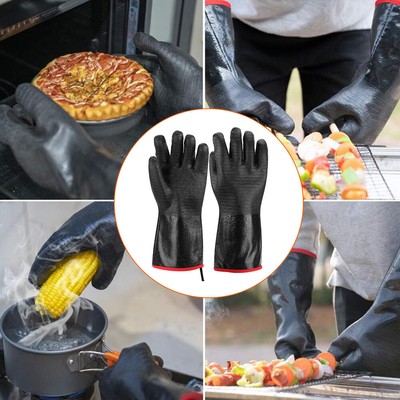 (17 Inch Black) Ein Paar Schwerer Typ Neopren Schwarz Hochtemperaturbeständ DB