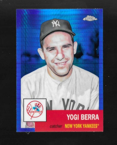 YOGI BERRA 2022 Topps Chrome Platinum BLUE BLPrism Refractor #8 NEW YORK YANKEES - 第 1/2 張圖片