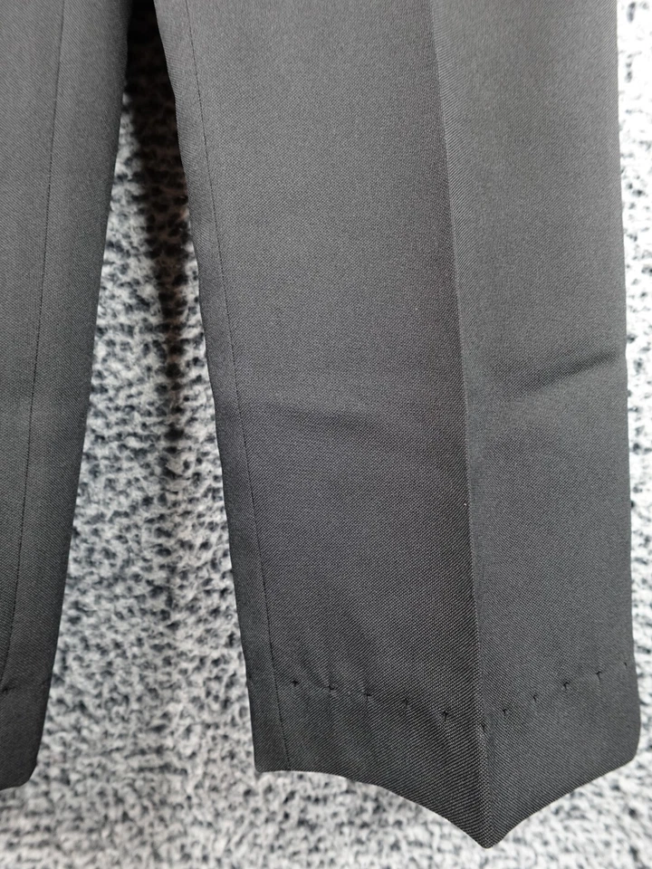 Vintage Haggar Slacks Mens Size 33x25 Black High Rise Dress Pants Made In USA - Image 4 of 4