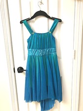 Girls Lyrical Modern Dance Costume, Size XLC/Child.Color: Peacock