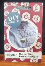 DIY Jewelry Kit Darn Good Yarn Hues of Blue Beaded Necklace 30 Original MSRP