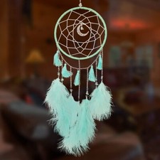 Dream Catcher,Led Dream Catchers Feather Mobile for Bedroom Wall Green Led