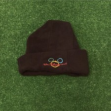 Vintage 90s Walt Disney Mickey Mouse Classic Logo Embroidered Beenie Hat Adult