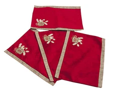 C&F Vintage Style Noel and Cardinal Christmas Place Mats 13x18in Set of 4 