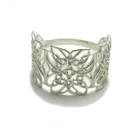 925 Silver Ring - Celtic Ladies Ring Filigree 13mm Handmade Size 46-69 EU