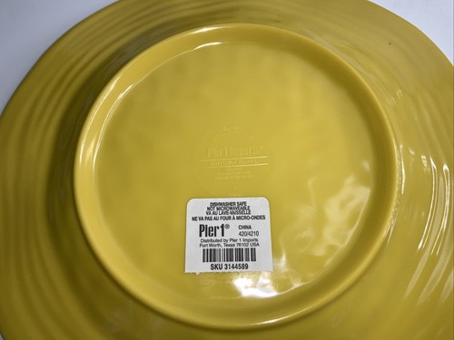 Pier 1 Imports Butterfly Floral 9” Melamine Salad Plates - Yellow/Blue (4) NWT - Picture 4 of 6