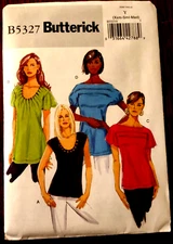 Butterick B5327 Size Xsm Sml Med Sewing Pattern UNCUT Tops Easy