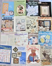 Cross Stitch Leaflet Lot of 16 - Gloria  Pat Wild Animals, Hummel, Cats, Bears