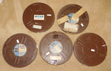 5 GOLDBERG empty 16mm film canister - vintage 1200' cans