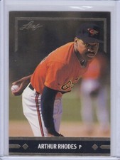 Arthur Rhodes 1991 Leaf Gold Leaf Rookies Baseball Card BC6 Grade NMMT