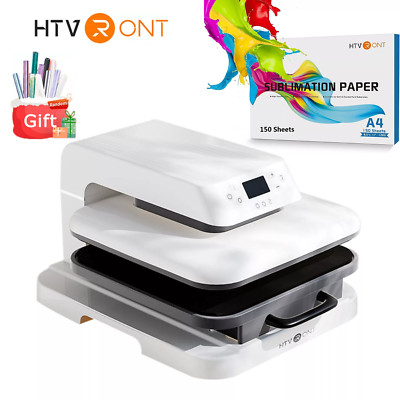 HTVRONT Auto Heat Press Machine 15x15 T Shirts Heat Press 150x Sublimation Paper