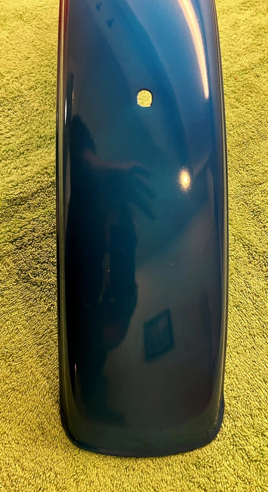 Genuino Nuevo! Guardabarros delantero Kawasaki F7 175 1974-1975 azul caramelo Foto 3 de 4