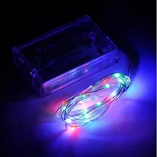 LED String Fairy Lights Wire Battery Powered Waterproof 10/20 LED Decor Garland