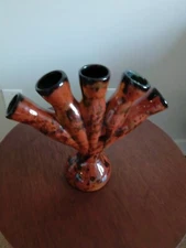 Rowe Pottery Handmade "Museum Of American Folk Art Collection"Flower Fan"