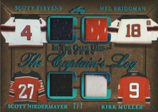 2020-21 ITG Used Captain's Log Platinum Blue #08 Stevens/Muller/Niedermayer/7