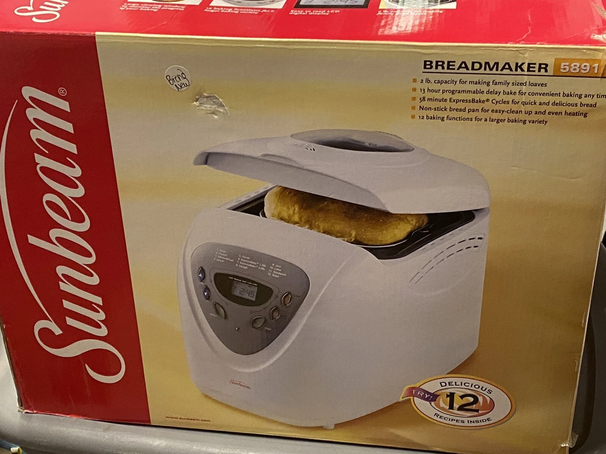 NEW Sunbeam BreadMaker Programmable Model 5891 Bread Maker Machine