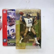 Kurt Warner Rams McFarlane NFL Figure Series 1 White Jersey Uniform New 2001 #13