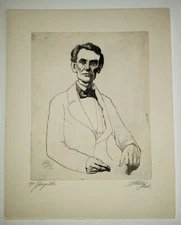 SHELDON (SHELLY) FINK (1925–2002) Original PENCIL SIGNED Naturalist Etching DryP