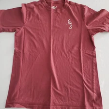 Eastern Mountain Sports Shirt Mens SMALL BLUE RED 2 TSHIRT LOT SHORTLEEVE COTTON