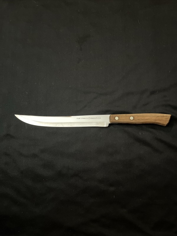 Vintage Flint Carving Knife 8-1/2 inch Blade Stainless Vanadium Arrowhead USA