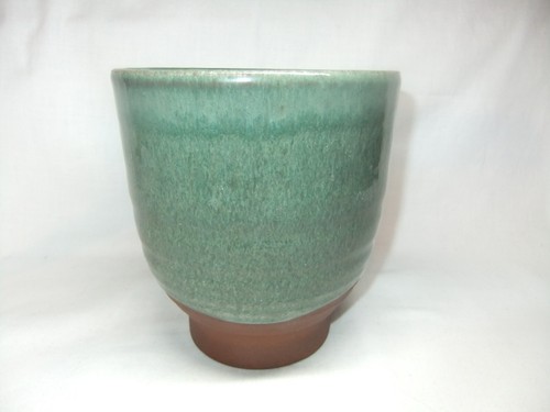 Studio Pottery Planter Plant Pot Green Ceramic - Picture 4 of 7
