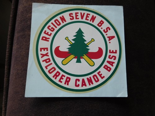 EJ SCOUT BSA REGION SEVEN 7 EXPLORER KANU BASIS AUFKLEBER STICKER GESCHLOSSEN NATIONAL HA - Bild 1 von 2