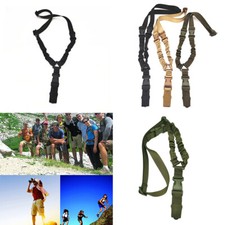 US 1 Pack Tactical Single Point Rifle Gun Sling Bungee Strap Adjustable Buckle