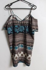 Boohoo Womens Open Shoulder Strappy Dress - Multi - Size 8 (J37)