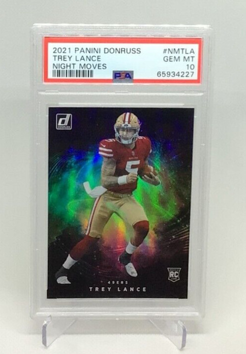 PSA 10 - 2021 Panini Donruss - NIGHT MOVES SSP - TREY LANCE #NM-TLA - 49ERS