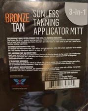 Luxury Back  Body 3 in 1 Self Sunless Tanning Mitt Tan New Applicator W/Gloves
