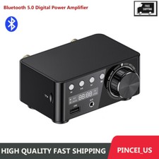 Bluetooth 5.0 Digital Power Amplifier HiFi Class D 50Wx2 USB TF Card Aux Player