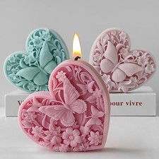 Love butterfly Silicone Candle Mold Soap Chocolates Making Mould DIY Resinous Mo