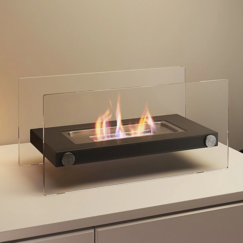 Alcohol Fireplace Real Fire Landscape Decoration Tabletop Biomass Ethanol  Heater | eBay