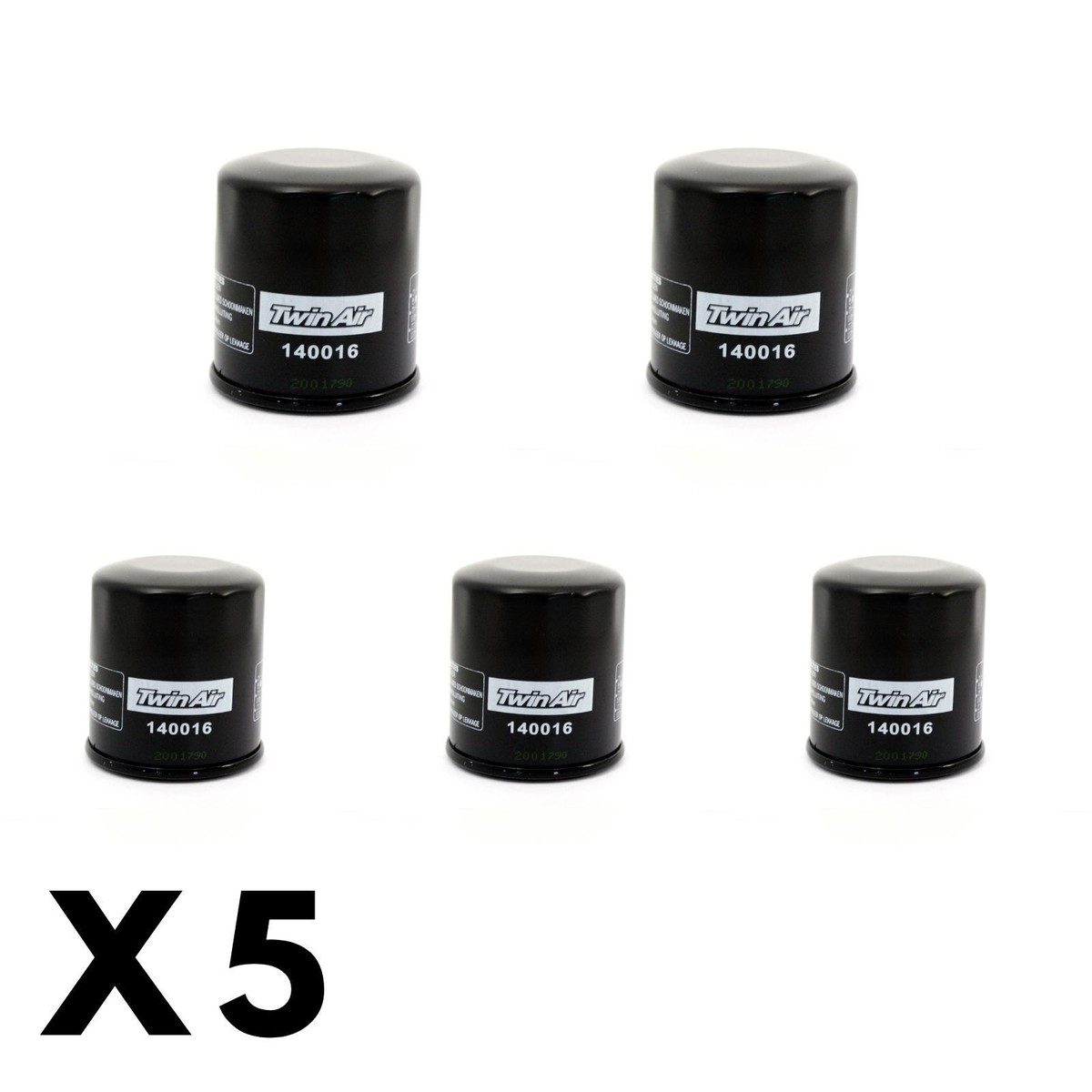 5 Pack Twin Air - Oil Filter for Kawasaki Z650 (Z650L LAMS) 2017