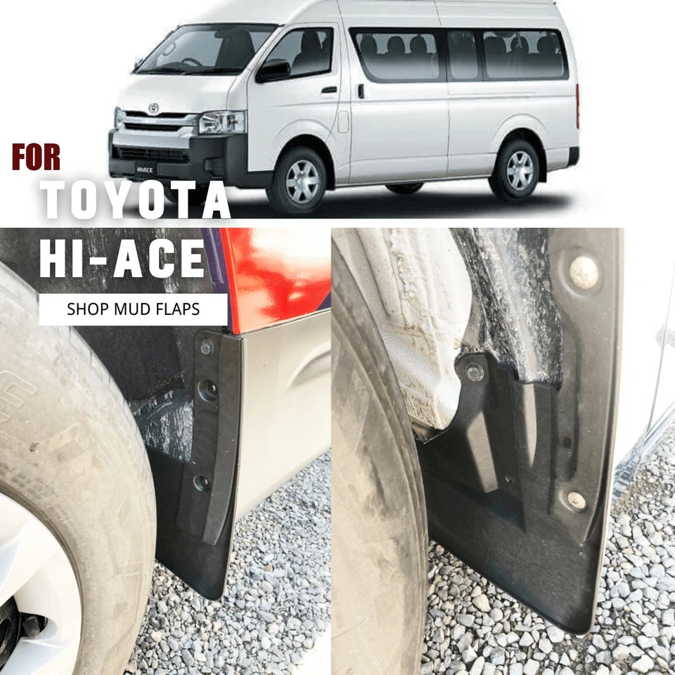 4 Pcs Mud Flaps For 2019 - 2023 Toyota Hiace  Hi-ace Front & Rear Mud Guards Foto 3 de 4