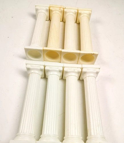 8 Vintage Wilton pillars columns grecian roman wedding cake decor 5"