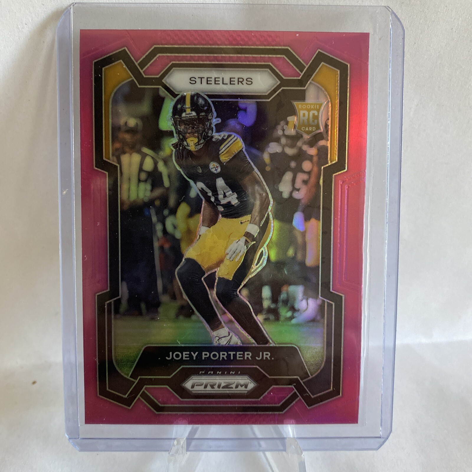 2023 Panini Prizm - Rookies #386 Joey Porter Jr. (RC) Pink Prizm