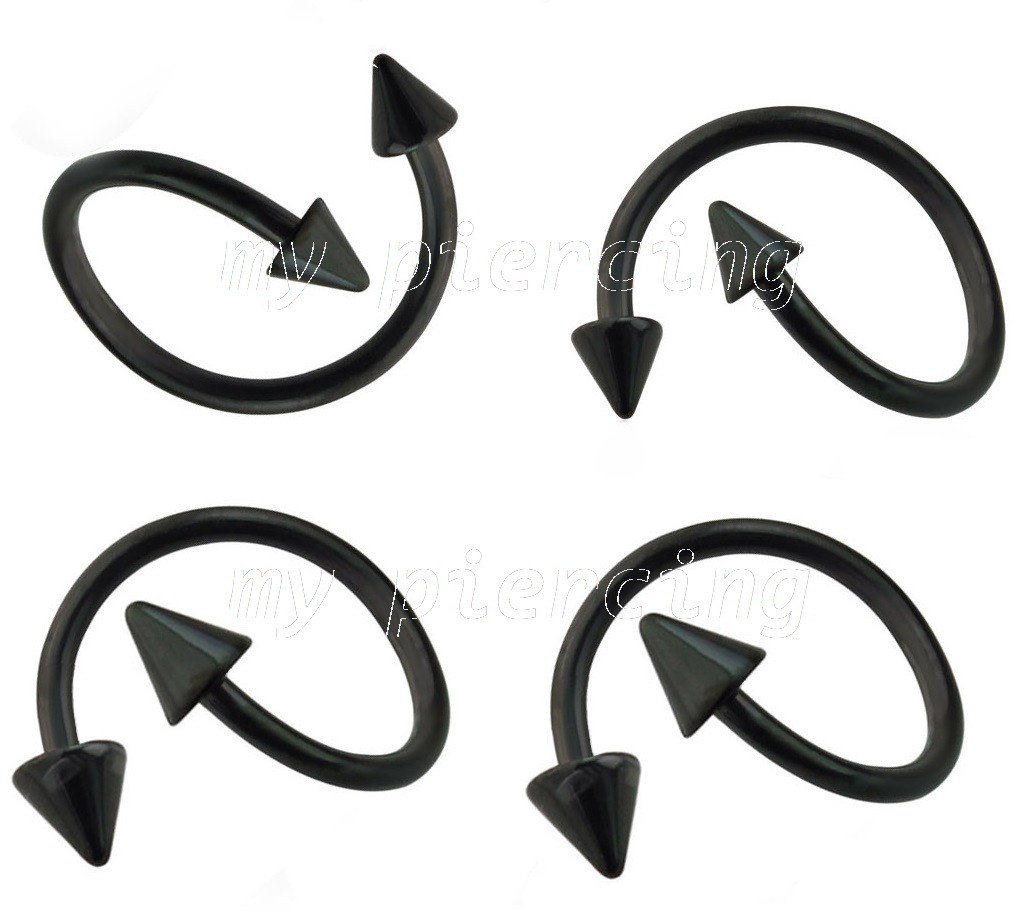 20pcs. Steel Spike End Replacement Barbell Labret Horseshoe Body Jewelry Parts