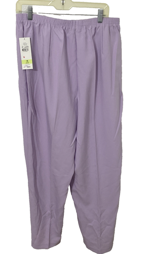 Koret Dress Pull On Pants Purple/Lilac Elastic Waistband Career Womens 18W
