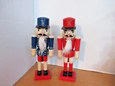 Set of 2 WOOD 10" NUTCRACKER SOLDIERS
