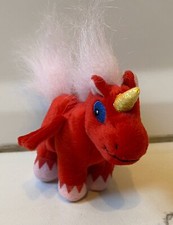 Neopets Super Cute Red Uni Unicorn McDonalds Mini Plush Toy With Tag 
