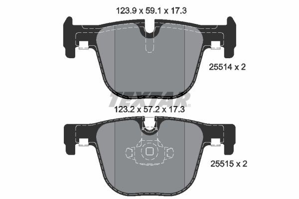 Rear Brake Pad Set Fits BMW Textar 2551401 1 Year Warranty