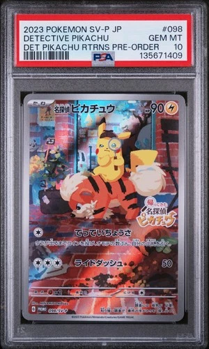 2023 POKEMON JAPANESE SV-P PROMO #098 DETECTIVE PIKACHU PSA 10