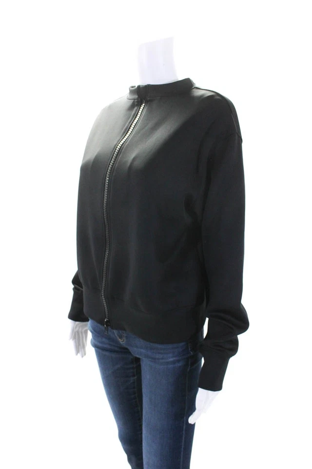 Sudadera Soul Cycle Para Mujer Cuello Redondo Mangas Largas Cremallera Completa Negra Talla M Foto 2 de 4