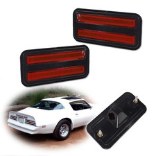 For Pontiac Firebird 1970-1981 Rear Red Side Marker Lights Lamps Housings Kit For Pontiac Firebird 1970-1981 Rear Red Side Marker Lights Lamps Housings Kit