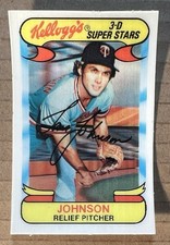 TOM JOHNSON 1978 KELLOGG’S BASEBALL CARD NM # 9 MINNESOTA TWINS